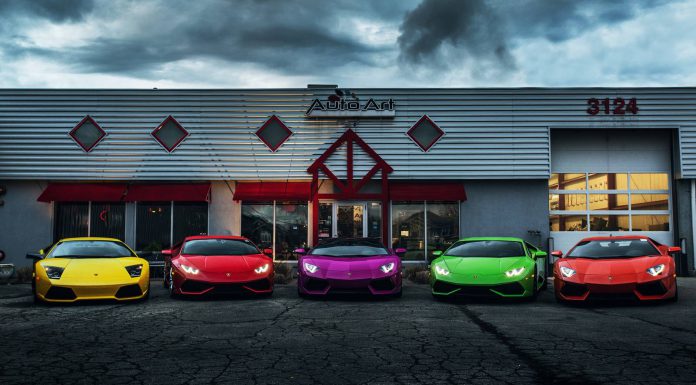 Lamborghini in many colors 