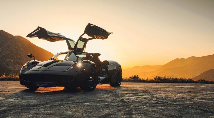 Pagani Huayra in the sun set