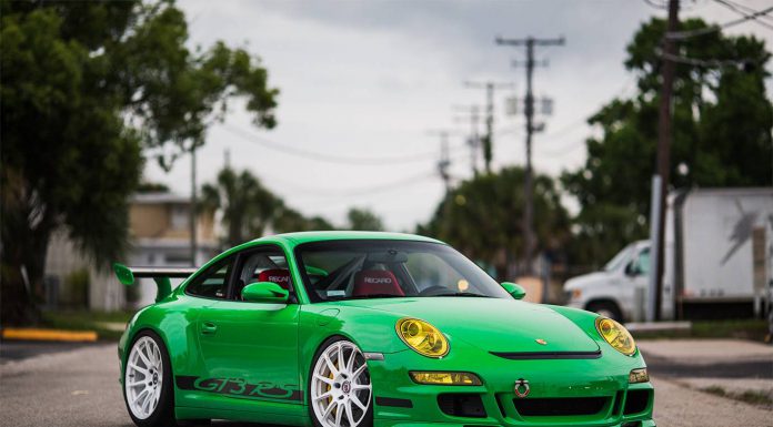Green Porsche 911 GT3 RS
