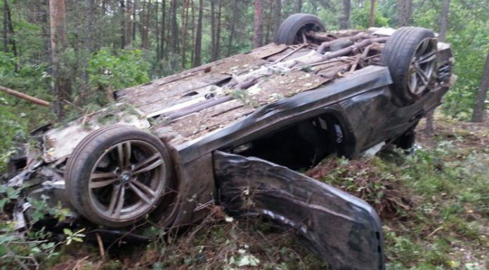 BMW M4 crashes during test drive