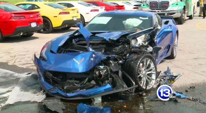 Chevrolet Corvette Z06 crash