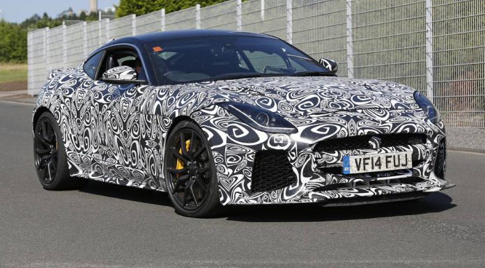 Jaguar F-Type SVR spy shots front