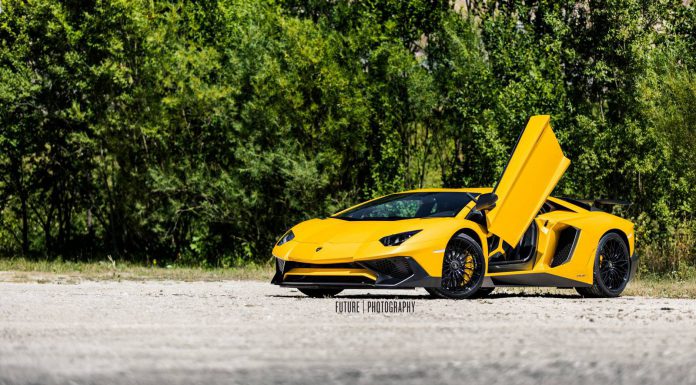 Yellow Lamborghini Aventador SV 