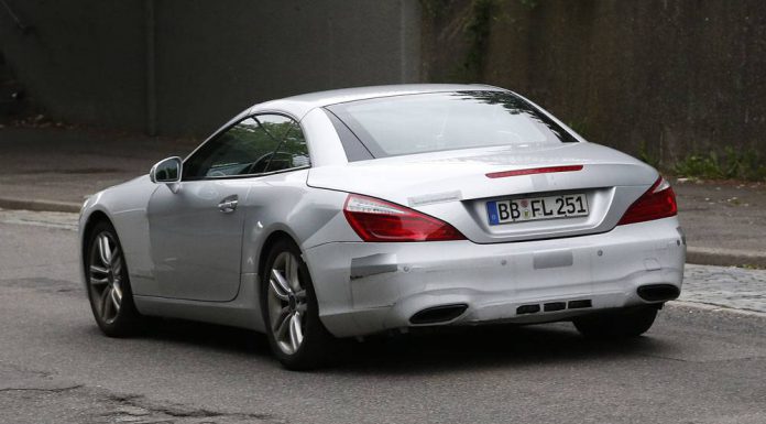 Facelifted Mercedes-Benz SL spy shots rear