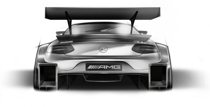 2016 Mercedes DTM racecar rear view