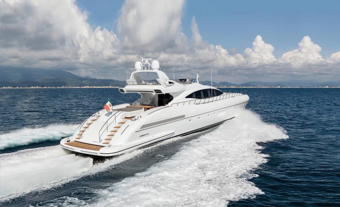 Superyacht at sea Mangusta 132