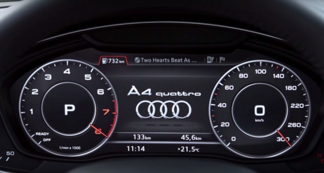 Audi A4 digital instrument cluster
