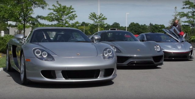 Porsche Carrera GT, 918 Spyder, McLaren P1