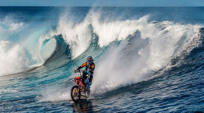 Robbie “Maddo” Maddison and Dirt Bike Surfing in the Ocean 