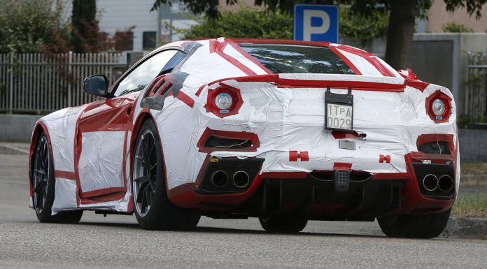 Ferrari F12 Versione Speciale spy shot rear