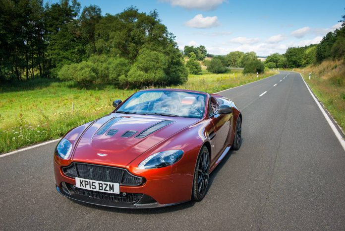 Aston Martin V12 Vantage S Roadster driving shot