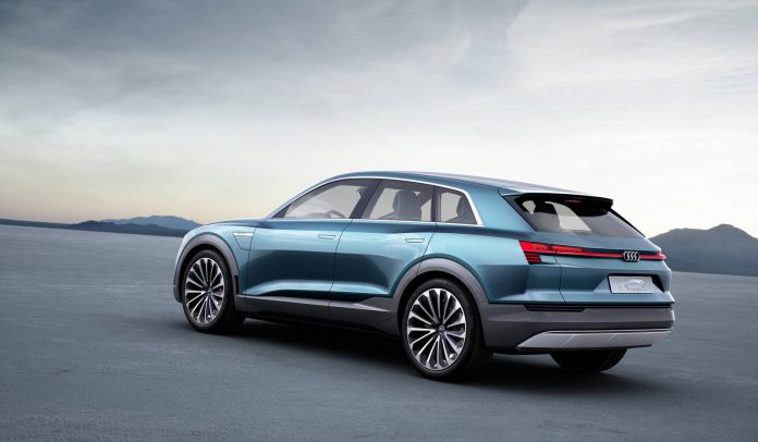 Electric green Audi e-tron quattro concept 