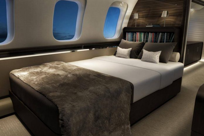 Bombadier Global 7000 interior bed