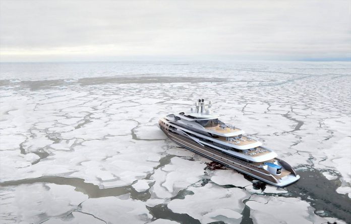 Sea Hawk Superyacht  on ice