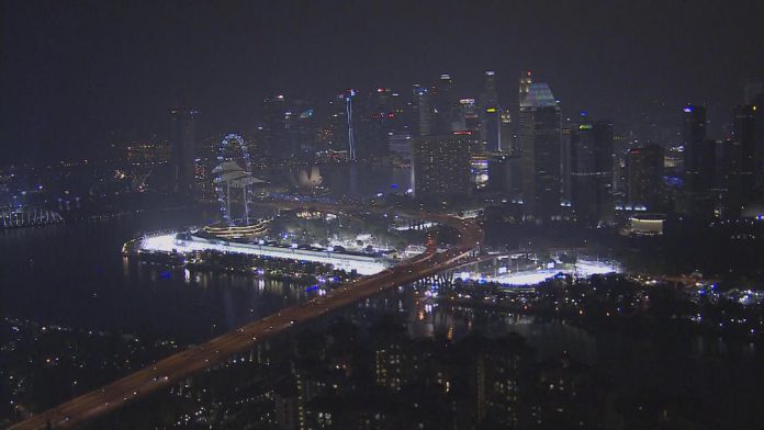 Singapore Grand Prix 2015: Marina Bay Circuit Night View 
