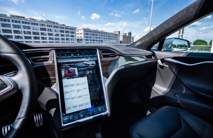 Tesla Model S interior screen