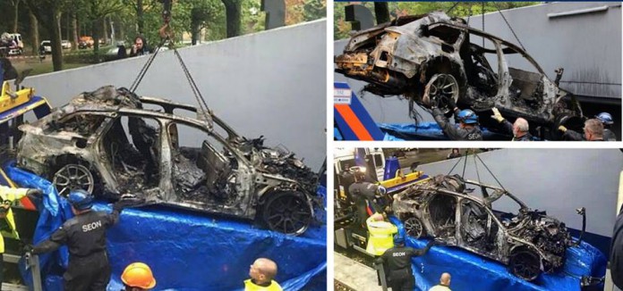 Jon Olsson Audi RS6 DTM burned