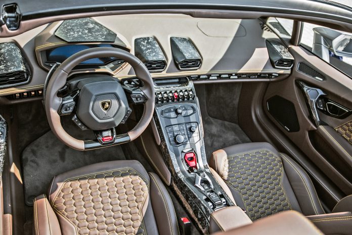 Luxurious comfort inside the Spyder's innovative cockpit