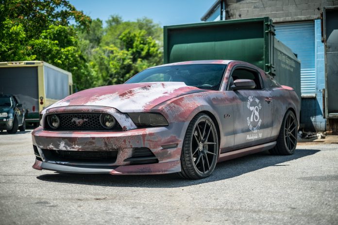 Ford Mustang rust wrap 