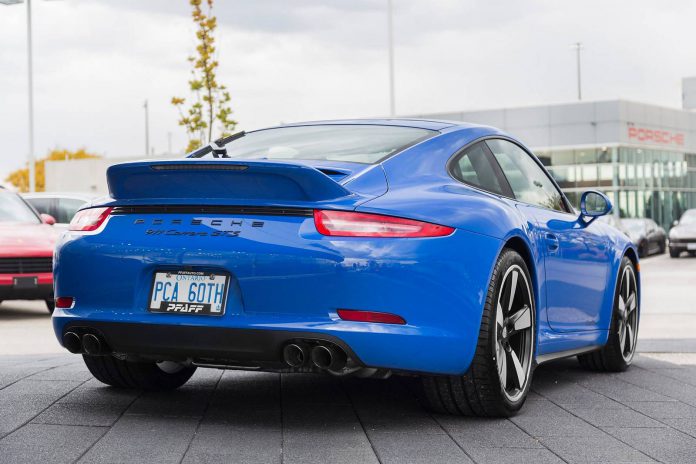 Blue Porsche 911 GTS Club Coupe 