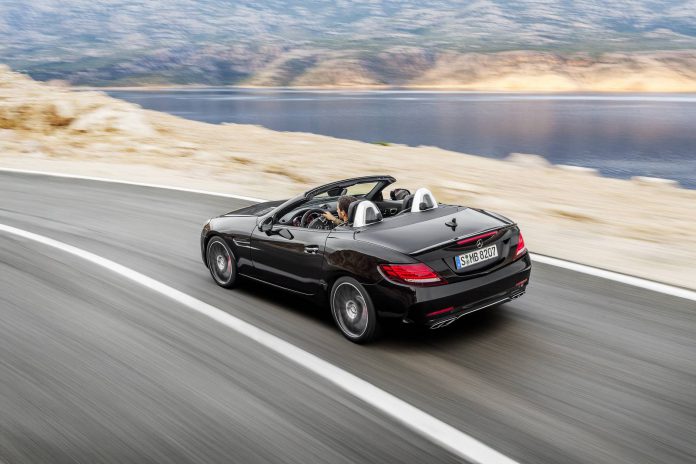 2016 Mercedes-AMG SLC 43 rear view