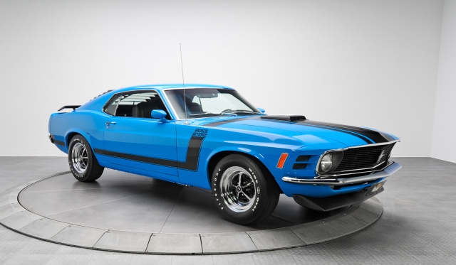 Grabber Blue 1970 Ford Mustang 302 Boss