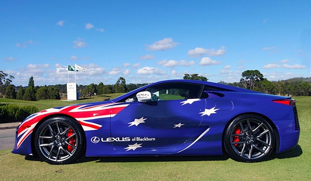 Lexus LFA Wrapped in Australian Flag