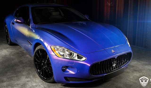 Polar Blue Maserati GranTurismo by WrapStyle