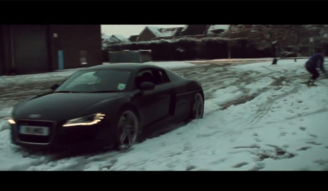 Video: Snowboarding Behind an Audi R8