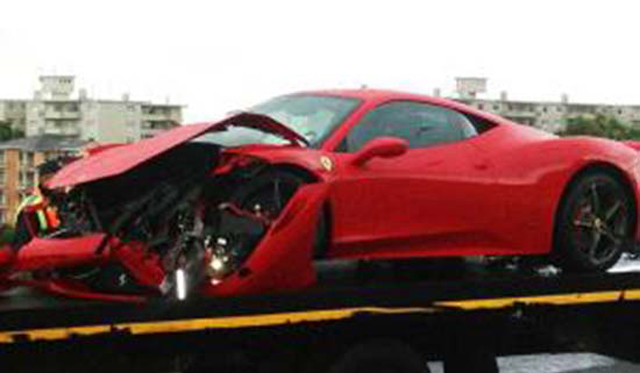 Car Crash: Frank Buyanga Crashes Ferrari 458 Italia in Cape Town