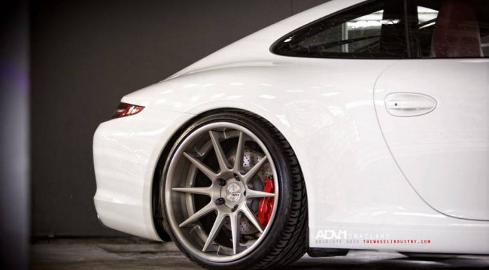 White Porsche 991 911 Rolling on ADV.1 Wheels