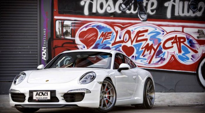 White Porsche 991 911 Rolling on ADV.1 Wheels