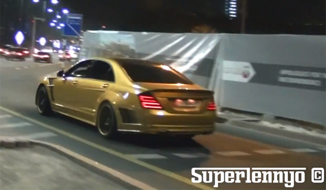 Video: Golden ASMA Mercedes-Benz S63 AMG in Abu Dhabi