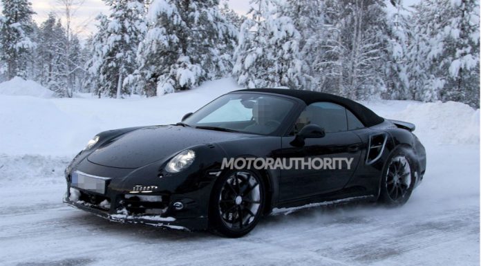 Spyshots: 2014 Porsche 911 Turbo Captured Winter Testing