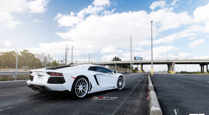 White-on-White Lamborghini Aventador With Vellano VKK Wheels