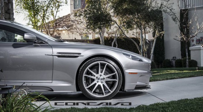 Silver Aston Martin DBS Rolling on Concavo CW-S5 Wheels