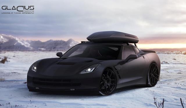 Render 2014 Corvette Stingray with Roof Box 