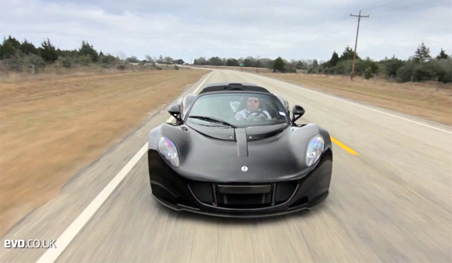 Video: Hennessey Venom GT Spyder Driven by Evo