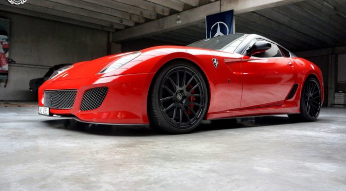 Rare Ferrari 599 GTO on DPE CST7 Wheels