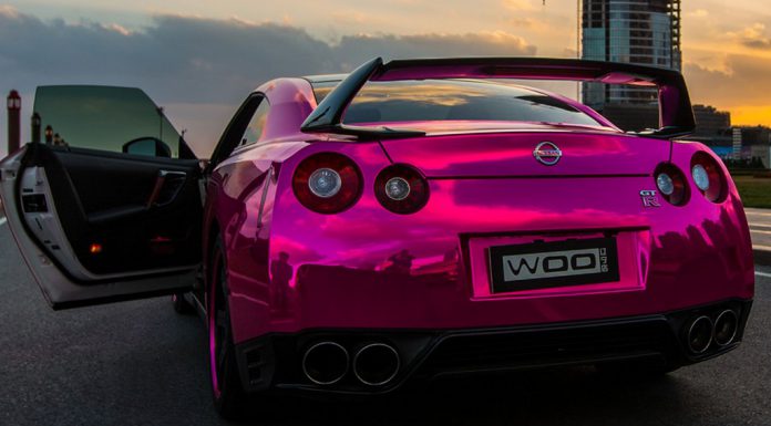 Gallery: Pink Wrapped Nissan GT-R and Maserati Quattroporte