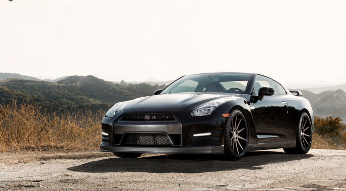 Black Nissan GT-R on Bronze Strasse Forged Wheels