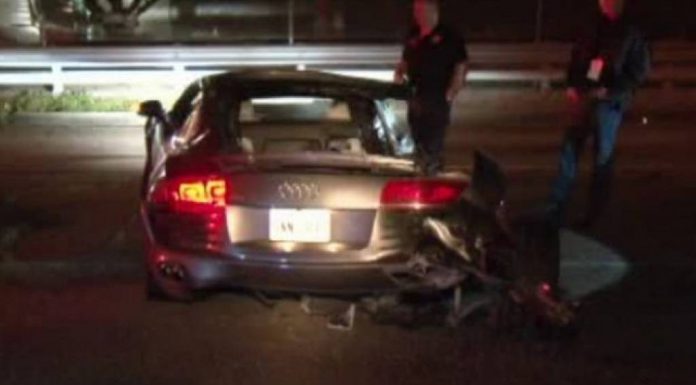 Man Crashes Audi R8 Into Tree in Houston