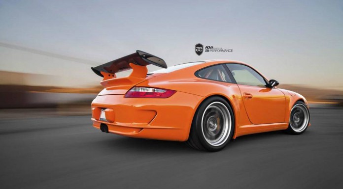 Orange Porsche 911 GT3 RS on ADV.1 Wheels by AE Performance
