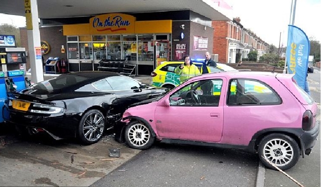 Car Crash: Aston Martin DBS in Swindon