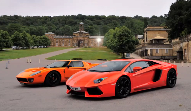 Video: Lamborghini Aventador vs Ford GT 720 Mirage