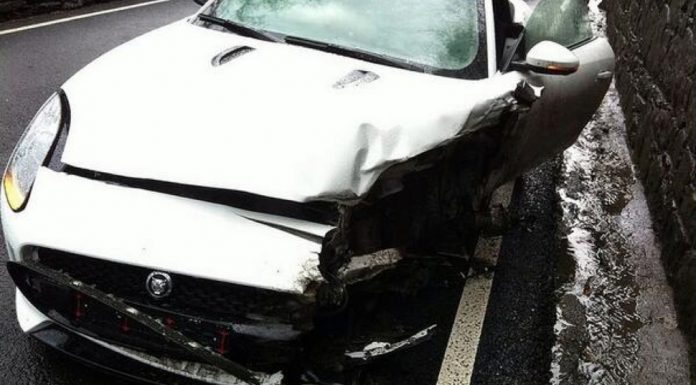 Car Crash: Very First Jaguar F-Type Incident