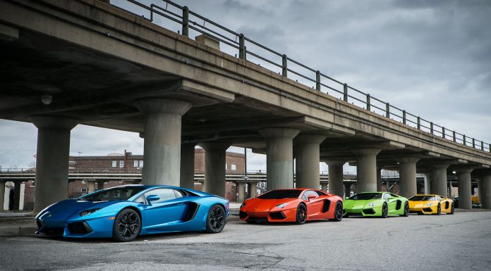 New Video and Images of Four Lamborghini Aventador's in New York City