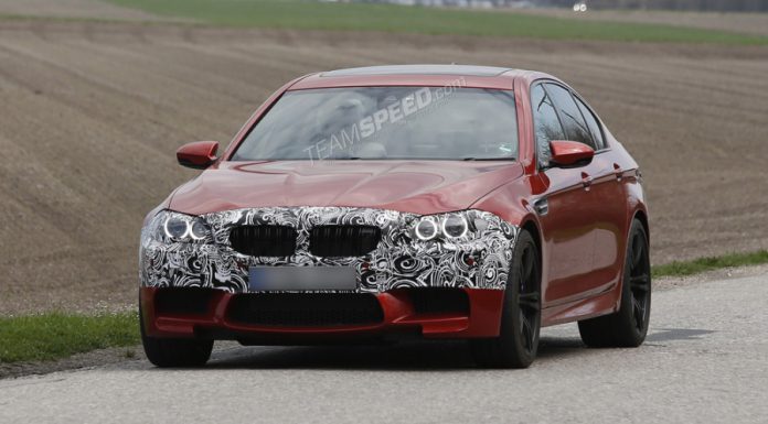 Spyshots: 2014 BMW F10 M5 Spied in Deep red