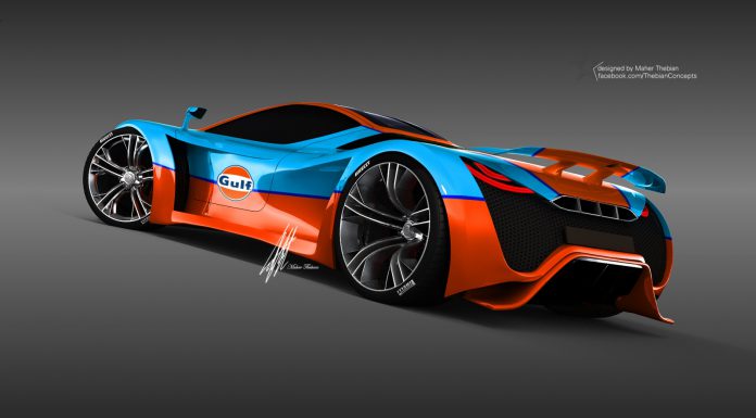 Render Pagani Thawra in Gulf Theme by Thebian Concepts