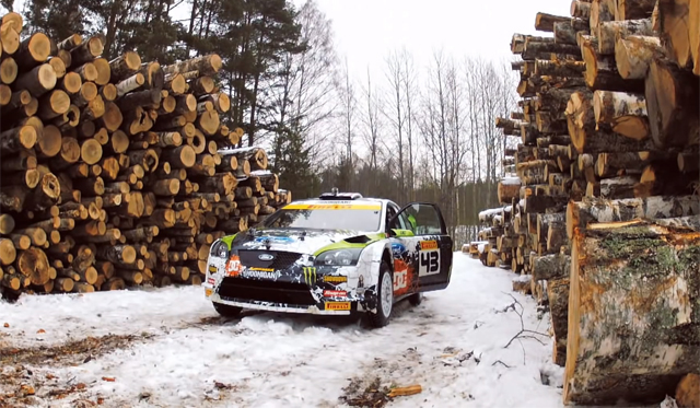 Video: Ken Block Racing Skiers in Russia